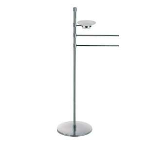   Polished Chrome Complements 35.6 Towel Stand with Two Arms and Soap