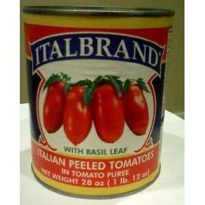 Italbrand, Whole Peeled Tomatoes, 28 Ounce Can (Case)  