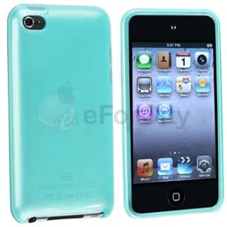 Light Blue Clear TPU Rubber Gel Hard Case Cover Skin For iPod Touch 