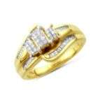 Today Tomorrow Together 10K Yellow Gold 1/2 cttw with Round, Princess 