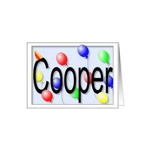    Coopers Birthday Invitation, Party Balloons Card Toys & Games
