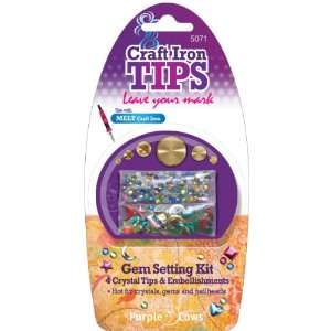  Iron Gem Setting Kit with Multicolored Crystals Arts, Crafts & Sewing