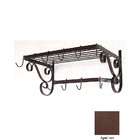 Grace Manufacturing French Wall Rack with Bar And 10 Hooks   Aged Iron