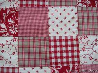 Red & White Patchwork Cottage Placemats Set of Four  