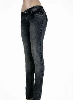 LA Idol Skinny Jeans Gray Wash Jewel Fleur De Lis 1 13  