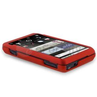   Red Rubber Hard Case Skin Cover for Motorola Droid 2 A955 Phone  