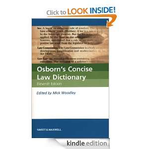 Osborns Concise Law Dictionary, 11e Mick Woodley  Kindle 