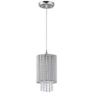  ET2 Spiral Collection 6 Wide Chrome Pendant Light: Home 