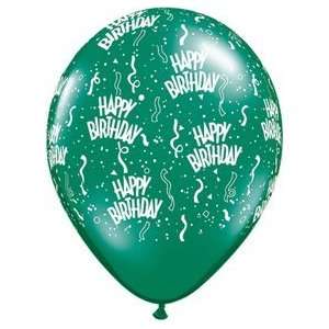 Mayflower Balloons 42949 11 Inch Emerald Green Happy Birthday Latex 