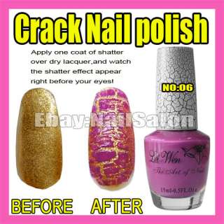 Nail Art Crack Nail Polish Varnish Light purple F285  