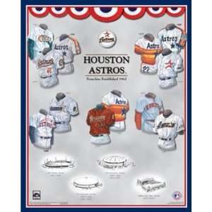  Houston Astros 11 x 14 Uniform History Plaque Sports 