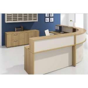  Reception Desk Workstation, Curved, 174 x 114 Office 
