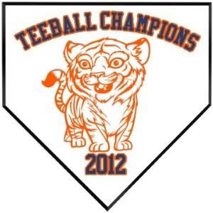  Tiger Teeball Champions Custom Home Plate Wood Plaque