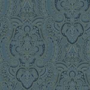   By Color Metallic Damask Swirl Wallpaper BC1581871: Home Improvement