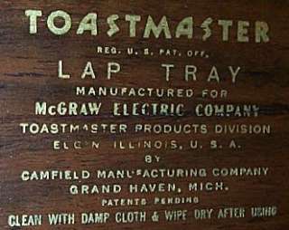   Electric SET (4) TOASTMASTER LAP TRAYS Grand Rapids Michigan  