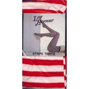  Red & White Striped Tights: Baby