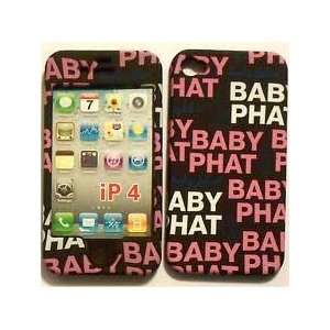  Baby Phat Iphone 4 Black Cover Case Pink White Logo 2 