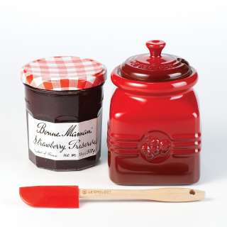 Le Creuset Berry Jam Jar And Bonne Maman Jam Gift Set  