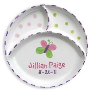  Butterfly Personalized Divided Plate