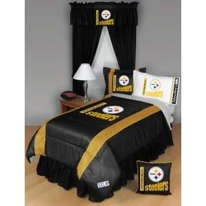  Pittsburgh Steelers Sidelines Comforter Bed Set (Twin 