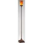 Lite Source Floor Lamp with Glass Shade in Aged Bronze