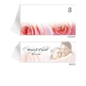  200 Photo Place Cards   Pink Rose Twins