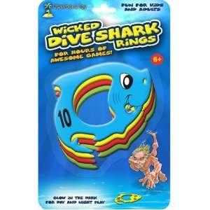    Dive Shark Rings Glow In The Dark USA Pool Toy: Toys & Games