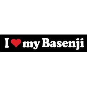  8 I Love My Basenji Dog Lover Vinyl Die Cut Decal Sticker 