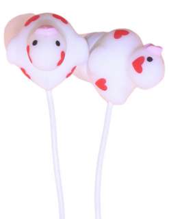  Earbuds Ear buds Earphones Headphones Psp Mp3 Music Rubber Hearts Luv