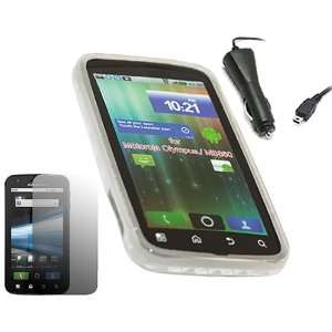   Skin, LCD Screen/Scratch Protector, In Car Charger For Motorola Atrix