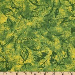   Leafy Texture Green Fabric By The Yard: Arts, Crafts & Sewing