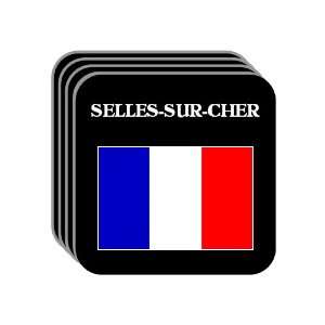  France   SELLES SUR CHER Set of 4 Mini Mousepad Coasters 