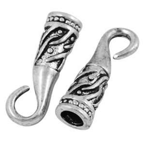  DIY Jewelry Making 10x Antique Silver Alloy Hook Clasps 