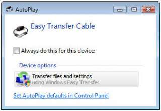 windows xp machine an auto play menu will open click on transfer files 
