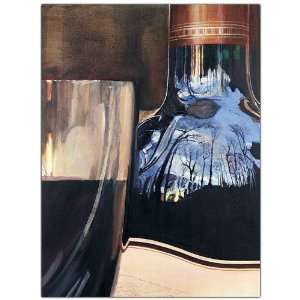   Wine Reflections by David Wendel  14x19 Canvas Art COA