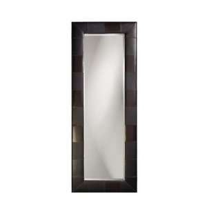  Avarro Black and Brown Leather Mirror 32x85