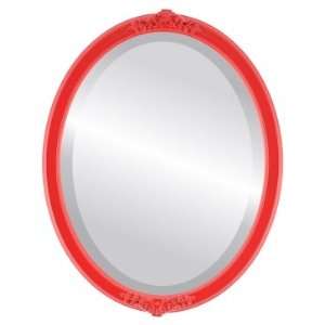  Athena Oval in Holiday Red Mirror and Frame