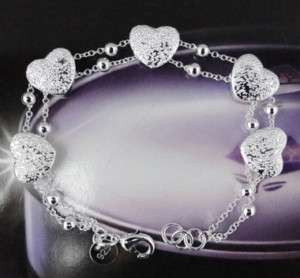 925 Sterling Silver Valentine Charm Bracelet JB172  