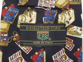 KEISELSTEIN CORD Multi Colored Silk Luggage Print Tie  