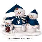   Pack of 2 MLB Colorado Rockies Snowmen Family Table Top Decorations