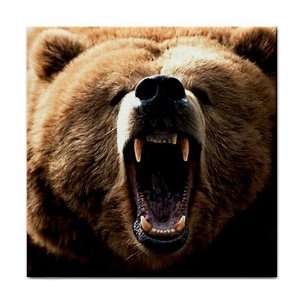  Grizzly Bear Ceramic Tile Coaster Great Gift Idea Office 