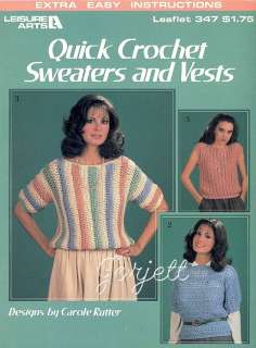 Quick Crochet Sweaters & Vests crochet patterns OOP  
