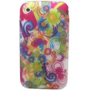 GREEN BLUE RAINBOW FLOWER SOFT SILICONE SKIN GEL COVER CASE FOR APPLE 
