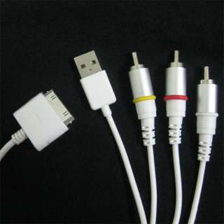 AV out USB Video Cable for iPhone 3G 2G iPod Touch Nano  