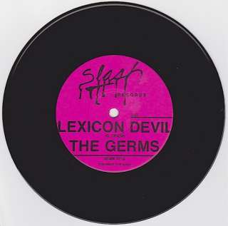 GERMS Lexicon Devil DARBYS OWN Unplayed Mint Slash 45/FULL 