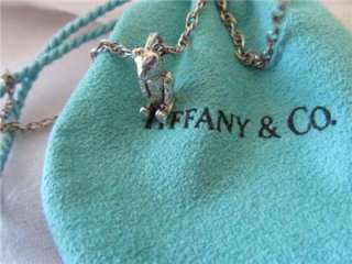 Vintage Tiffany & Co. Teddy Bear S/Silver Necklace  