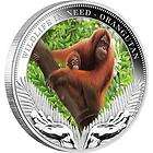 Tuvalu 2011 1$ Orangutan Wildlife in Need Proof Silver Coin