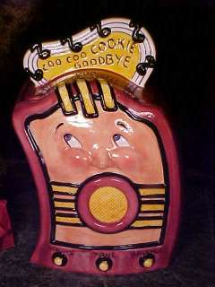 PRECIOUS Clay Art San Francisco 1995 Cookie Jar HUGE HP RADIO w 3D 
