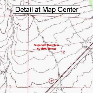 USGS Topographic Quadrangle Map   Sugarloaf Mountain, New Mexico 