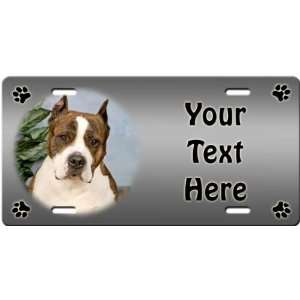American Staffordshire Terrier Personalized License Plate  